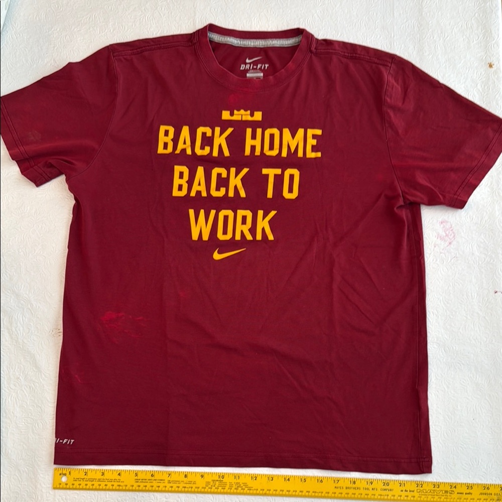Nike Red and Yellow Short Sleeve Tee